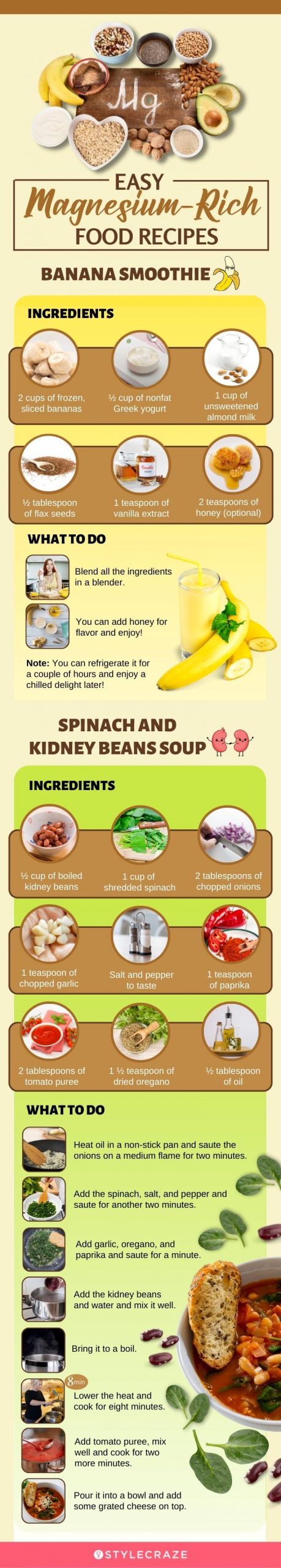 easy magnesium rich food recipes [infographic]