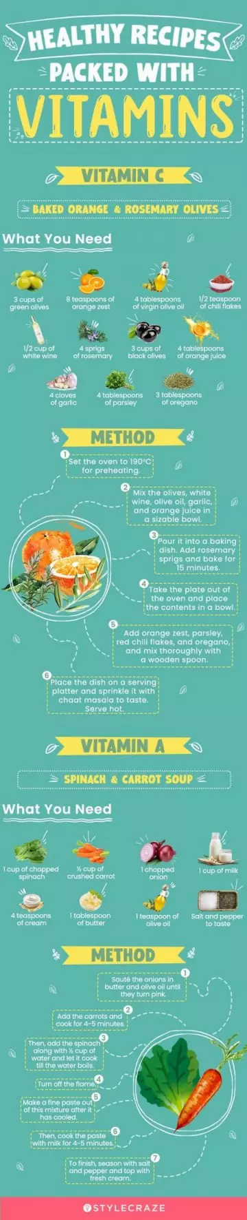 healthy recipes packed with vitamins (infographic)