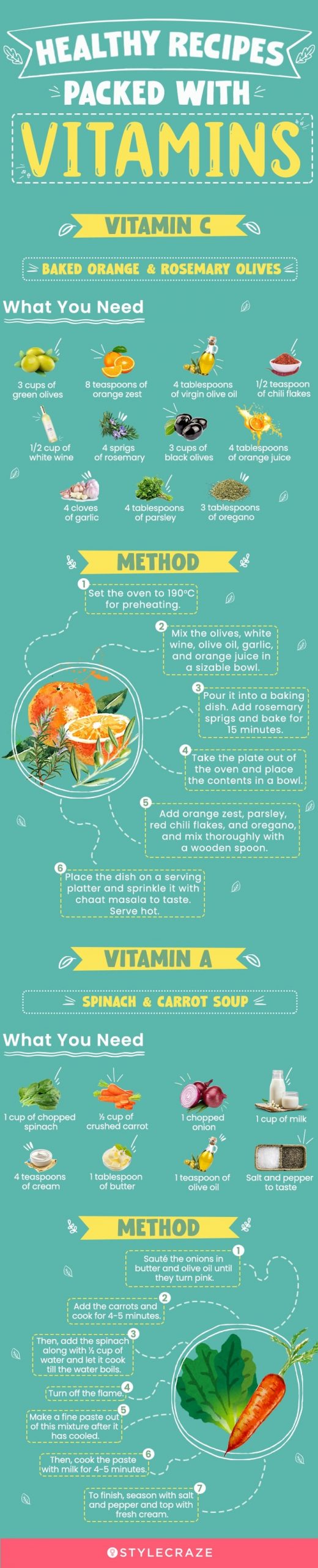 healthy recipes packed with vitamins (infographic)