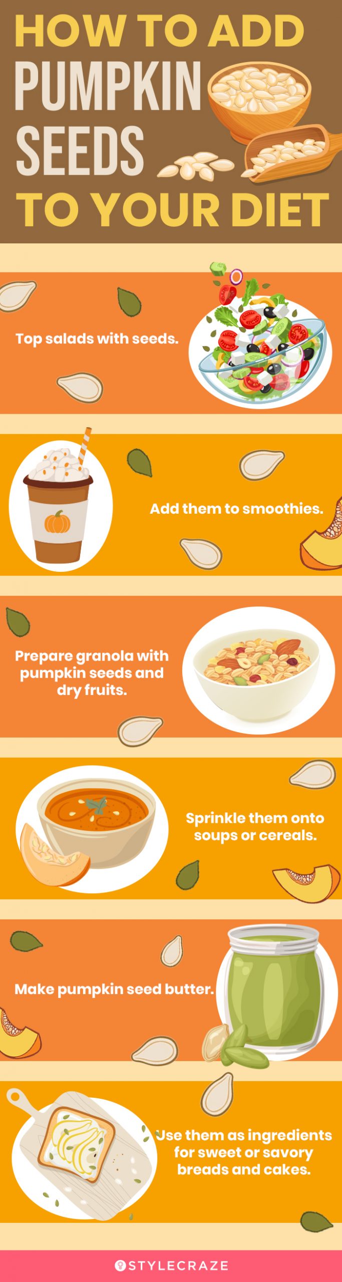 how to add pumpkin seeds to your diet (infographic)