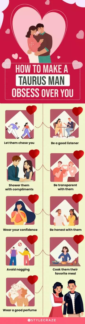 how to make a taurus man obsess over you (infographic)