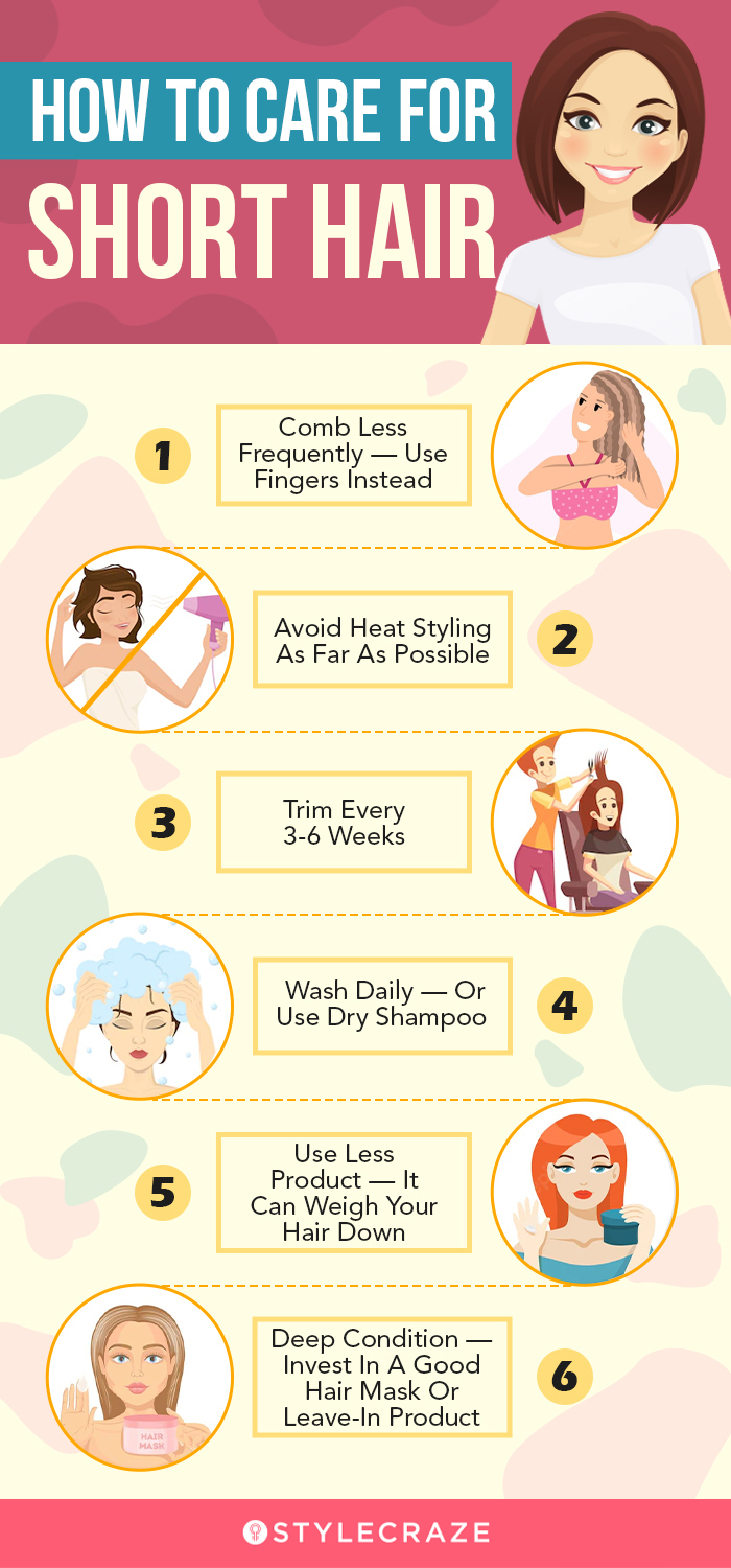 20 care for short hair (infographic)
