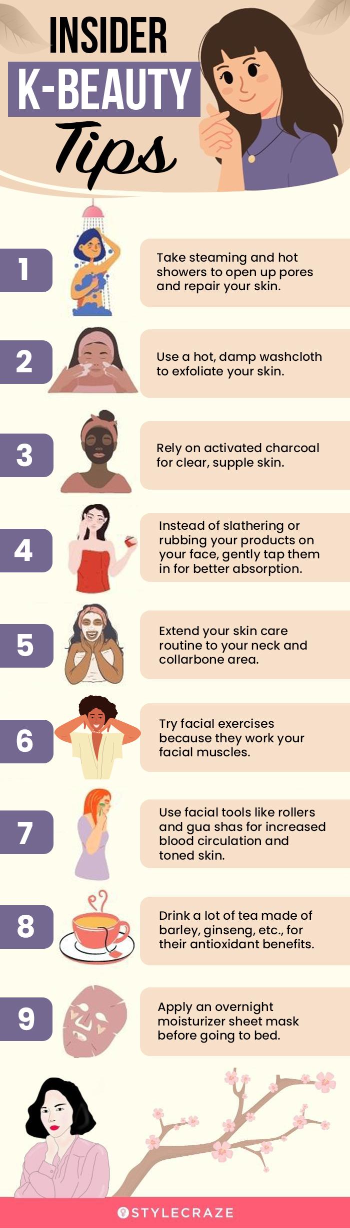 insider k-beauty tips (infographic)