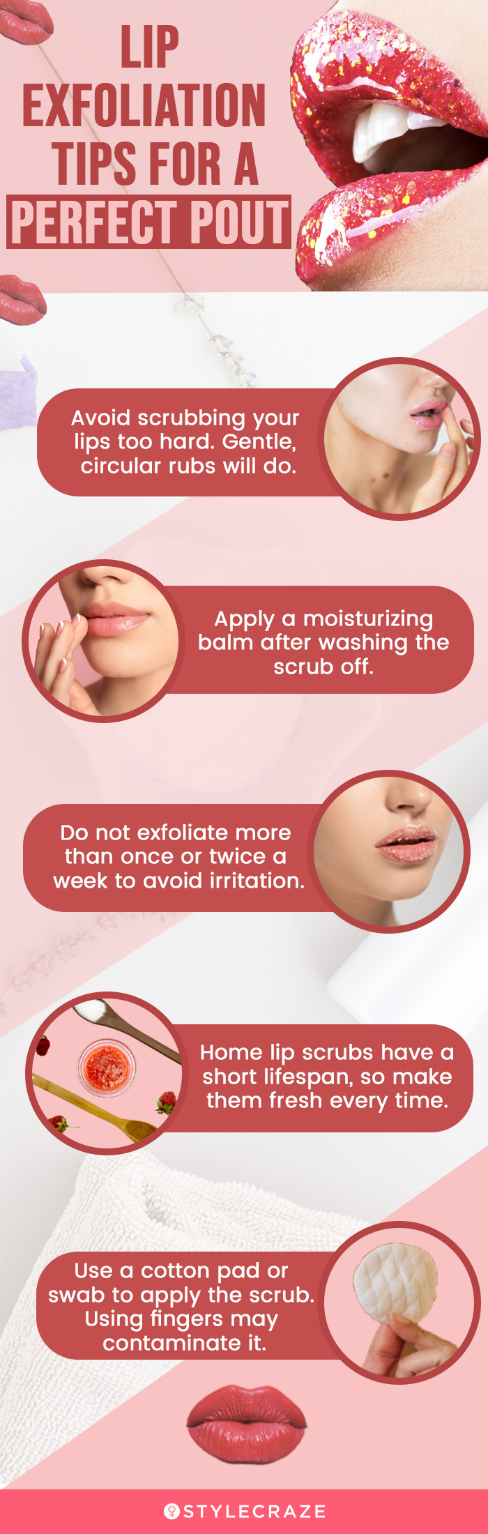 lips exfoliation (infographic)