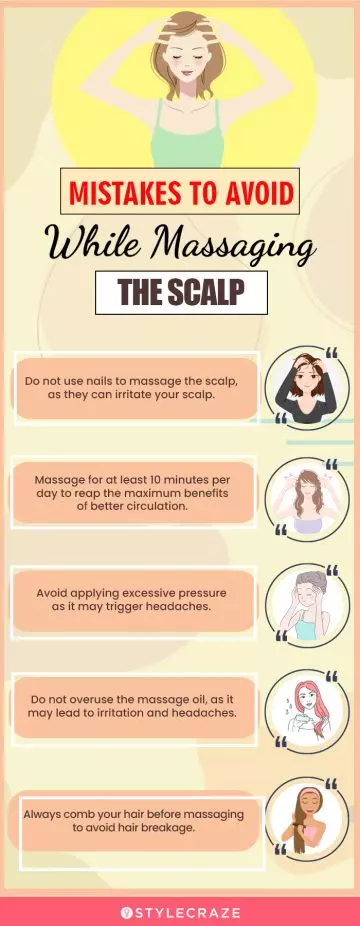 mistakes to avoid while massaging the scalp (infographic)