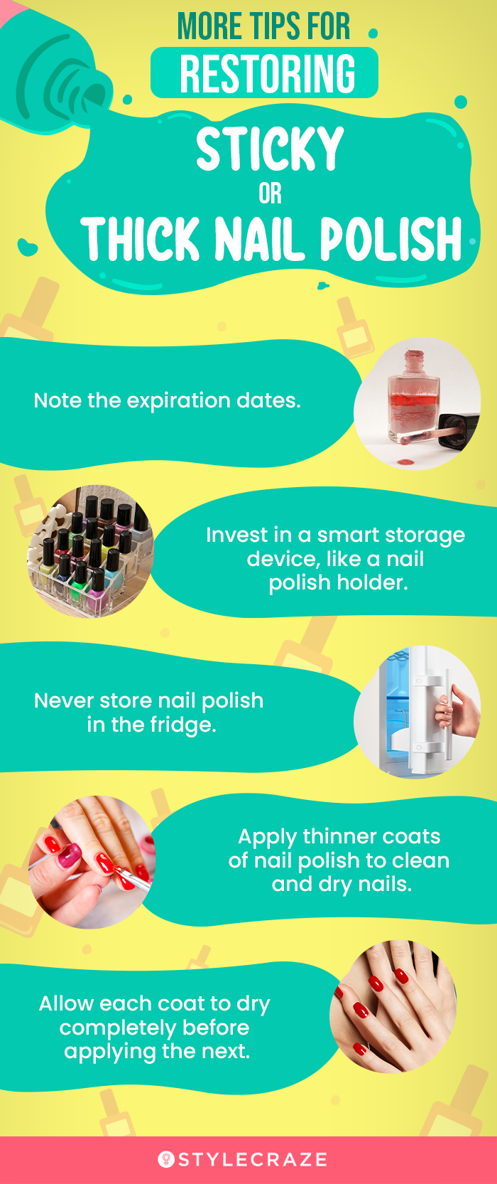 more tips for restoring sticky or thick nail polish(infographic)