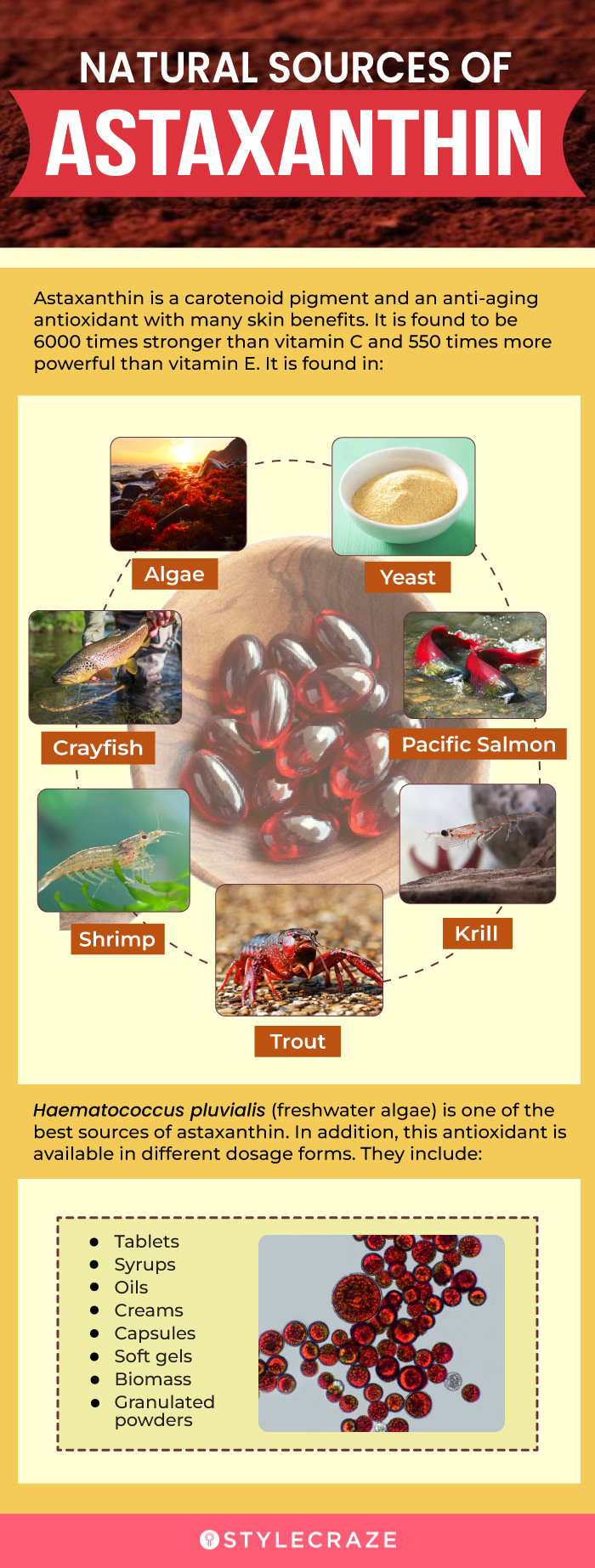 natural sources of astaxanthin (infographic)