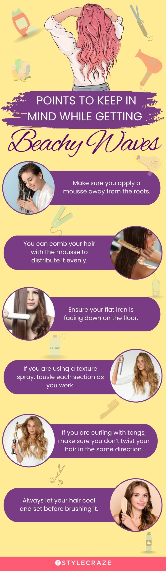 points to keep in mind while getting beachy waves (infographic)