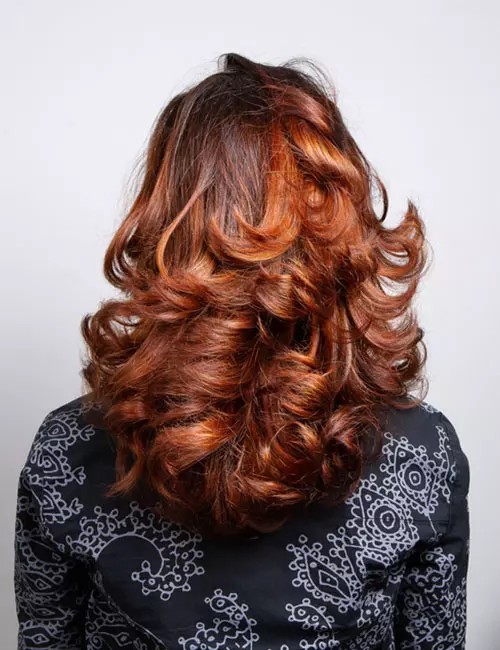 Copper highlights for brown hair