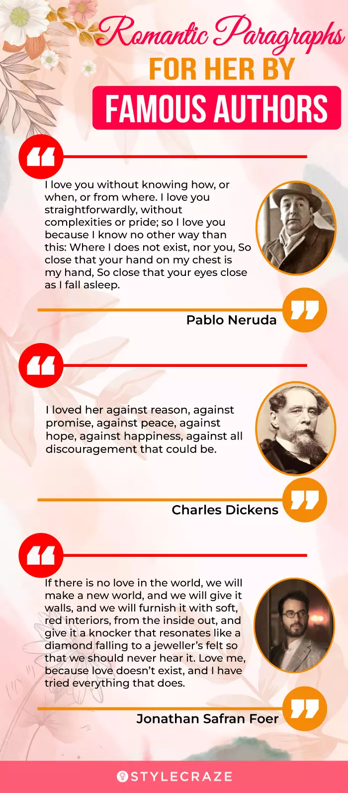 romantic paragraphs for her by famous authors (infographic)