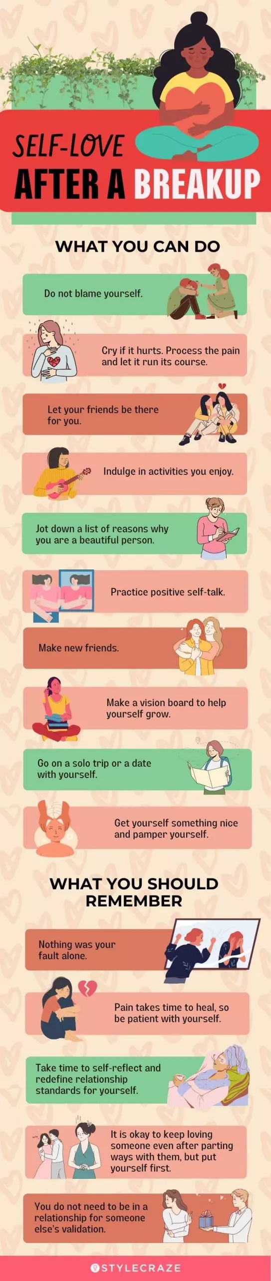 self-love after a breakup (infographic)