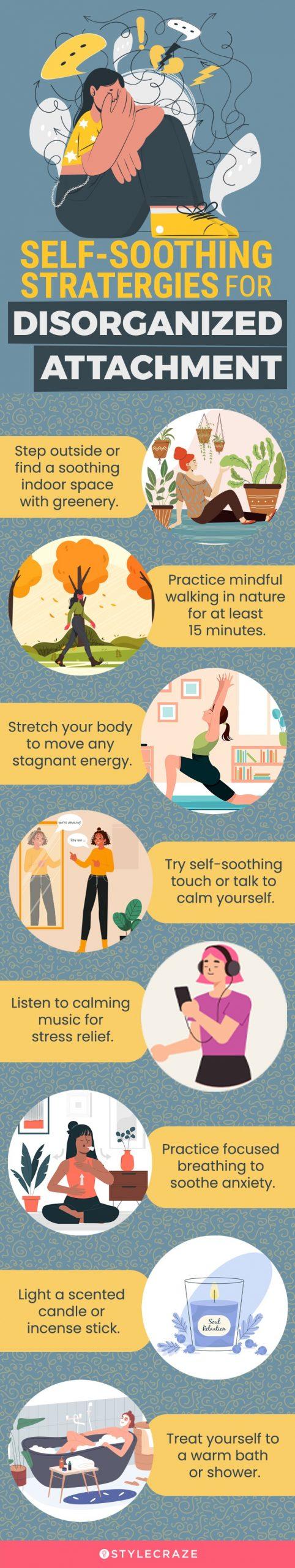 self-soothing stratergies for disorganized attachment(infographic)