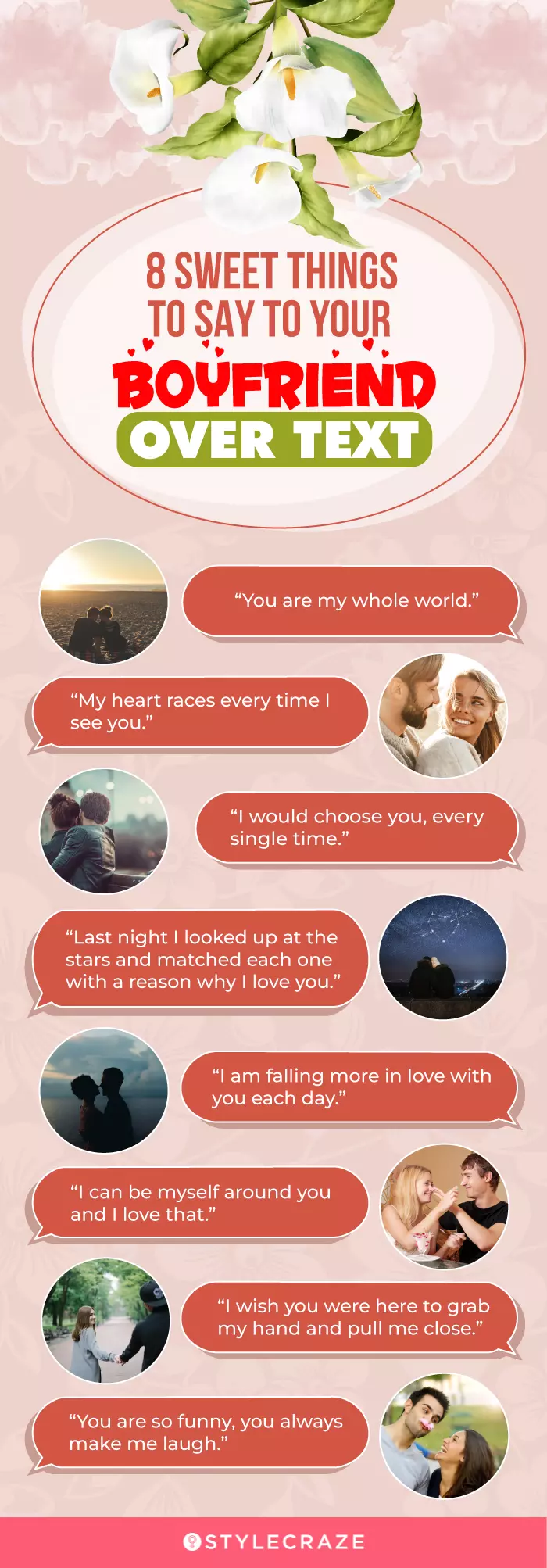 8 sweet things to say to your boyfriend over text (infographic)