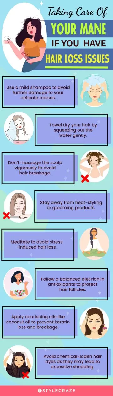 taking care of mane if you have hair loss issues (infographic)