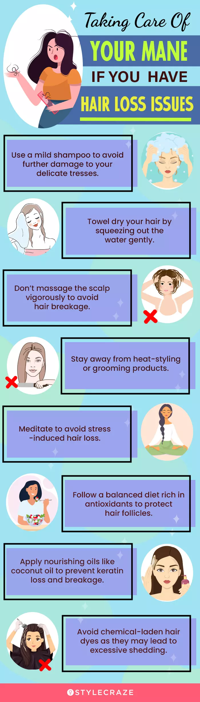 taking care of mane if you have hair loss issues (infographic)