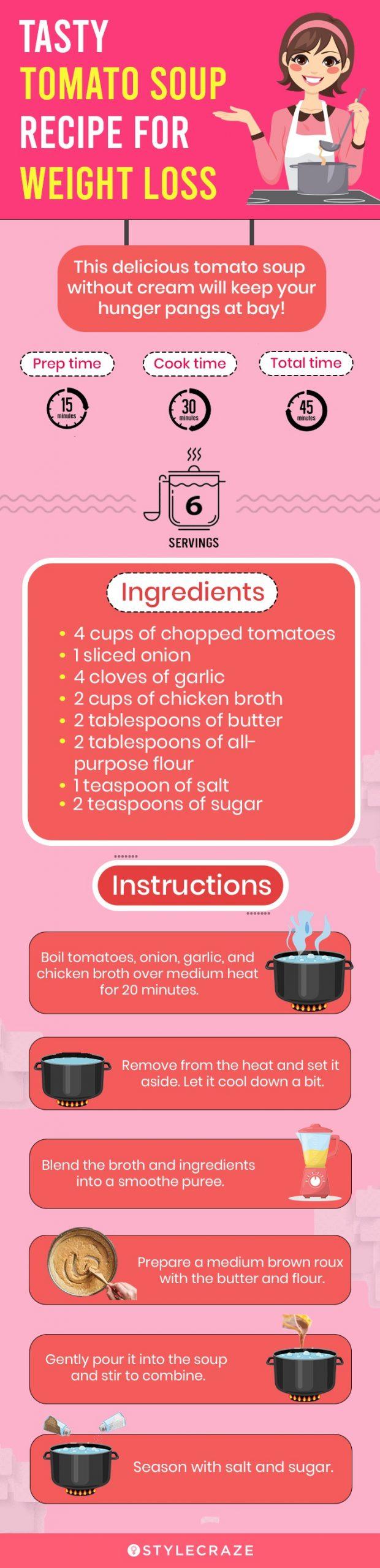 tasty tomato soup recipe for weight loss (infographic)