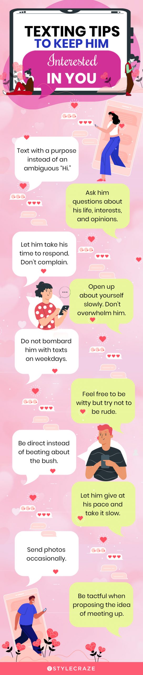 texting tips to keep him interested in you (infographic)