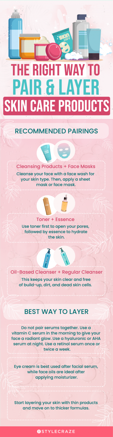 the right way to pair & layer skin care products (infographic)