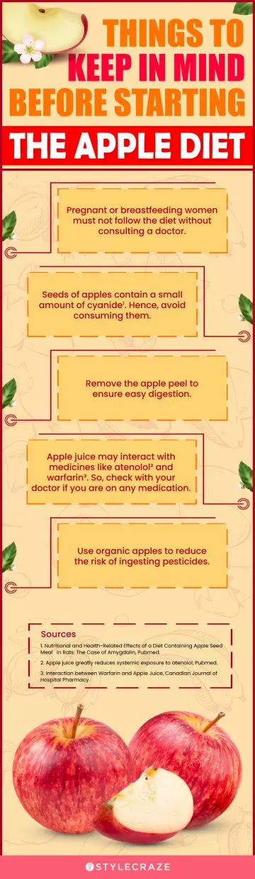 things to keep in mind before starting the apple diet(infographic)