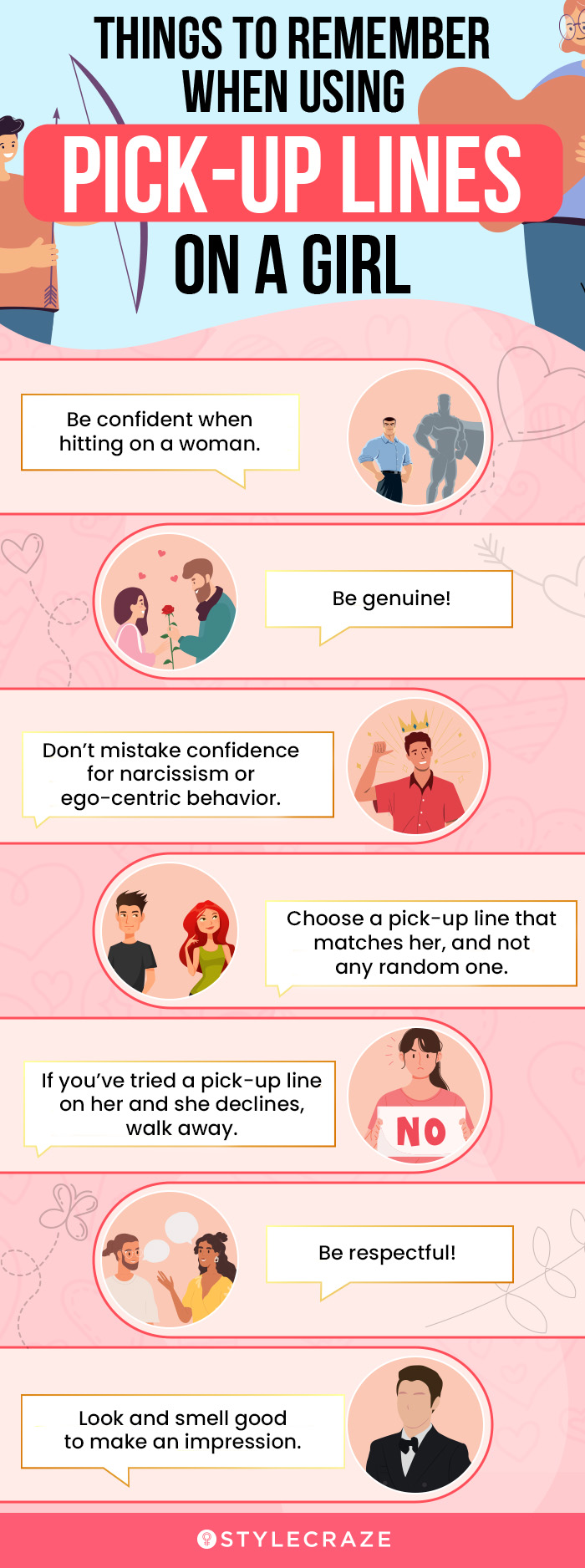 things to remember when using pick-up lines on a girl(infographic)