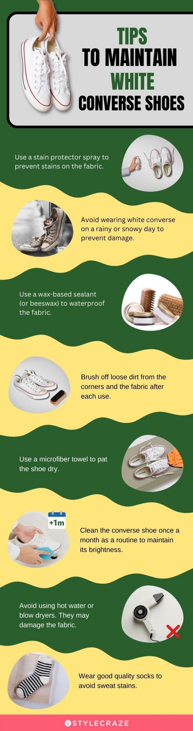 tips to maintain white converse shoes [infographic]