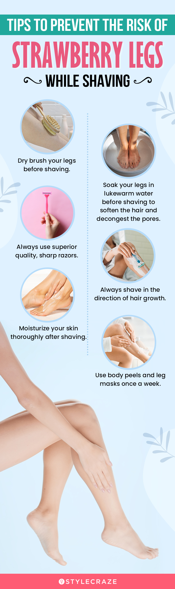 tips to prevent the risk of strawberry legs while shaving [infographic]
