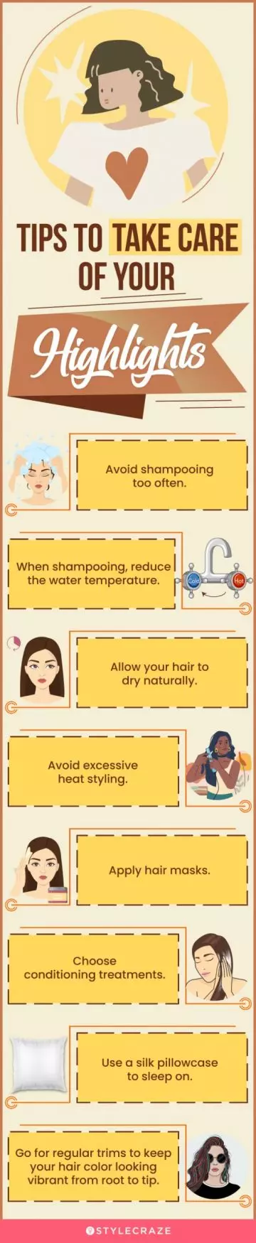 tips to take care of your highlights (infographic)