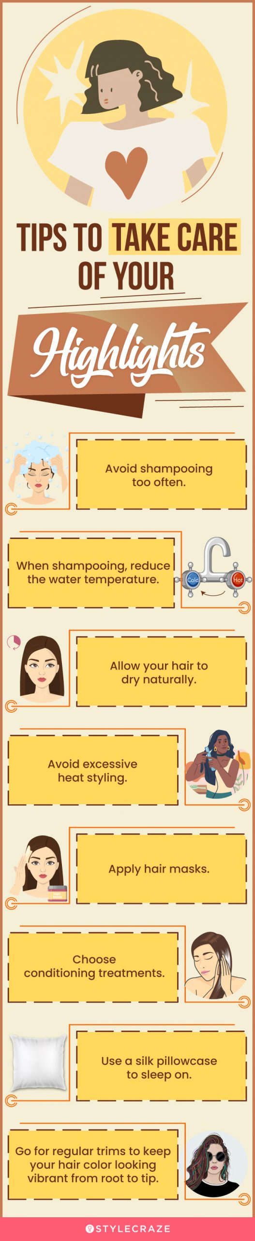 tips to take care of your highlights (infographic)