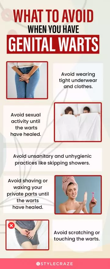 what to avoid when you have genital warts (infographic)