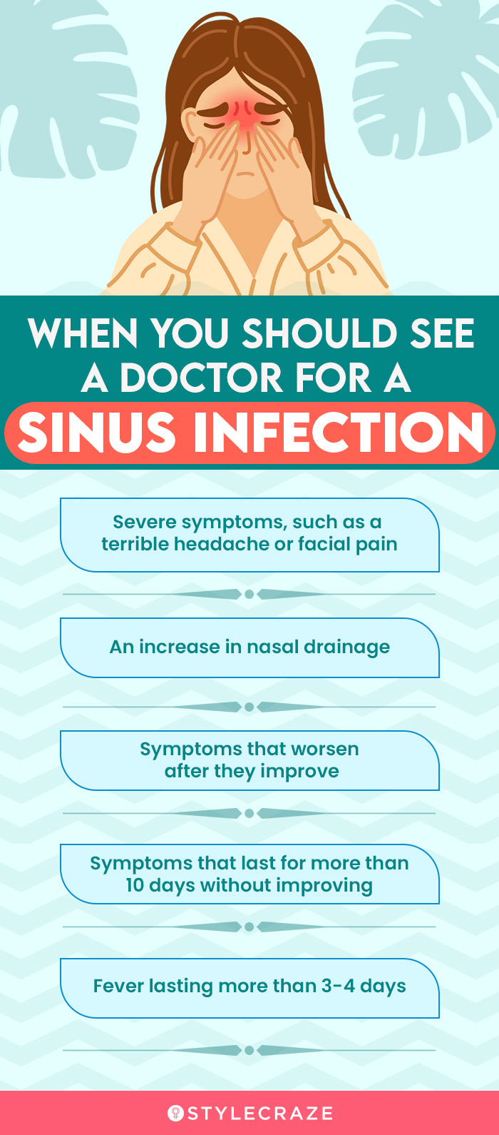 when you should see a doctor for a sinus infection (infographic)