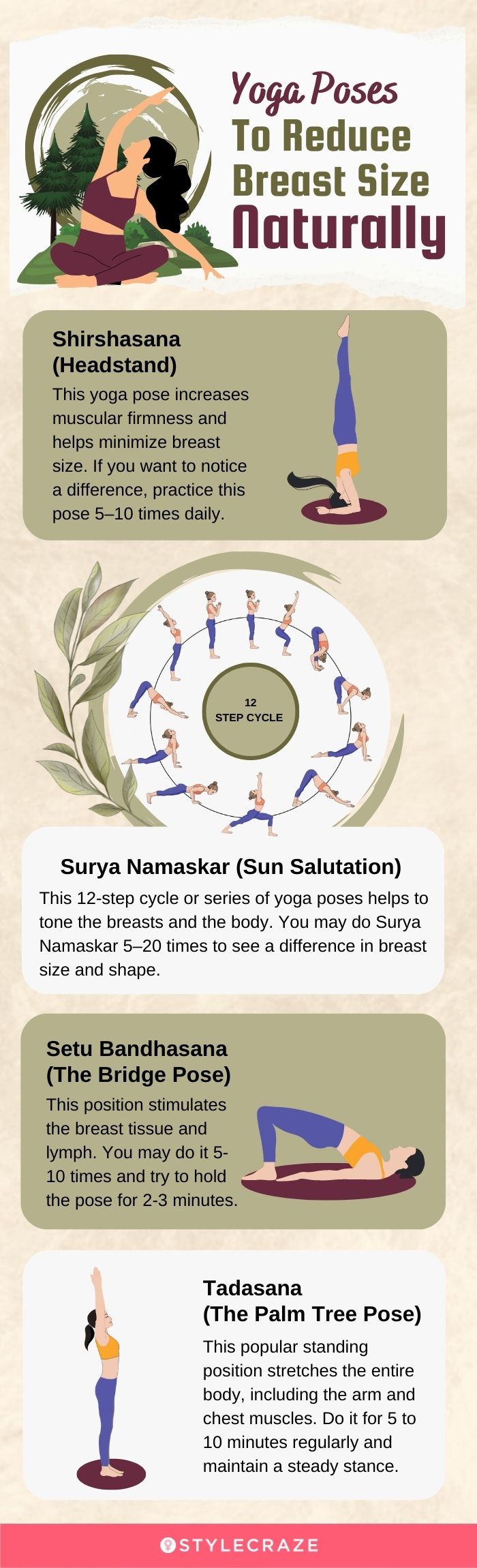 yoga poses to reduce breast size naturally (infographic)