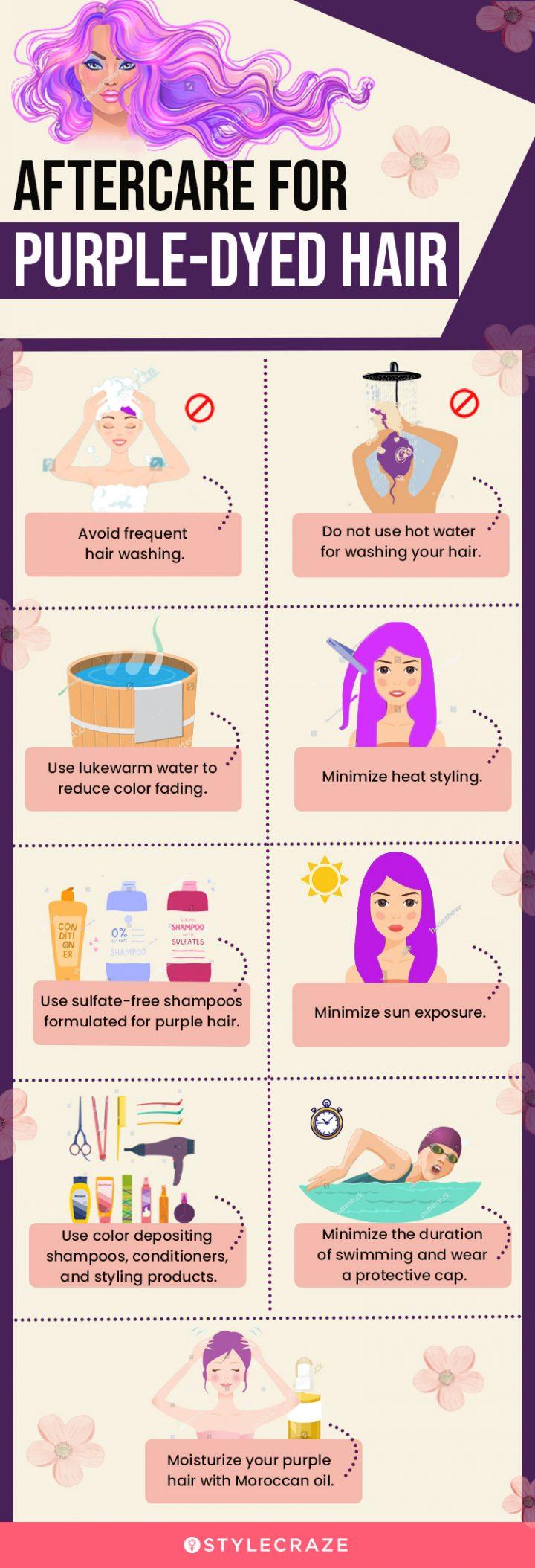 How to Dye Your Dark Hair Purple Without Bleaching?