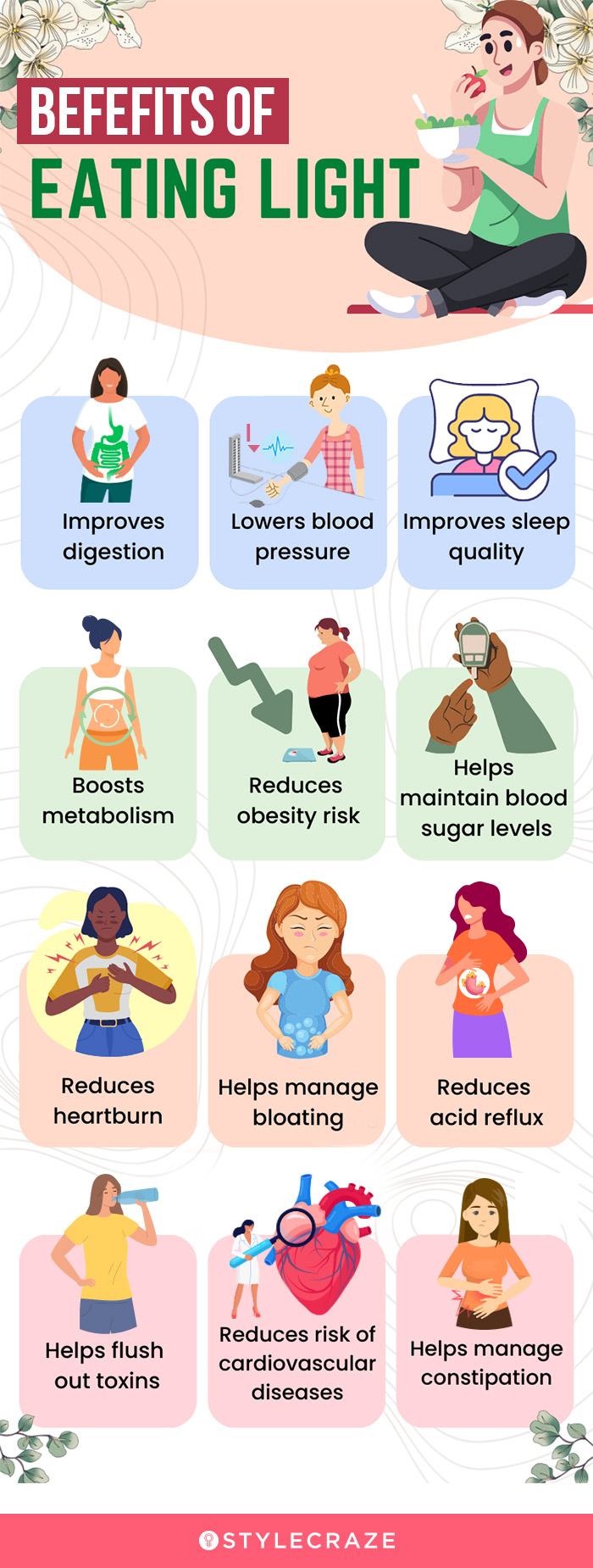 benefits of eating light (infographic)