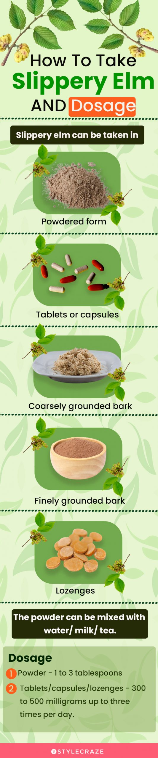 how to take slippery elm and dosage [infographic]