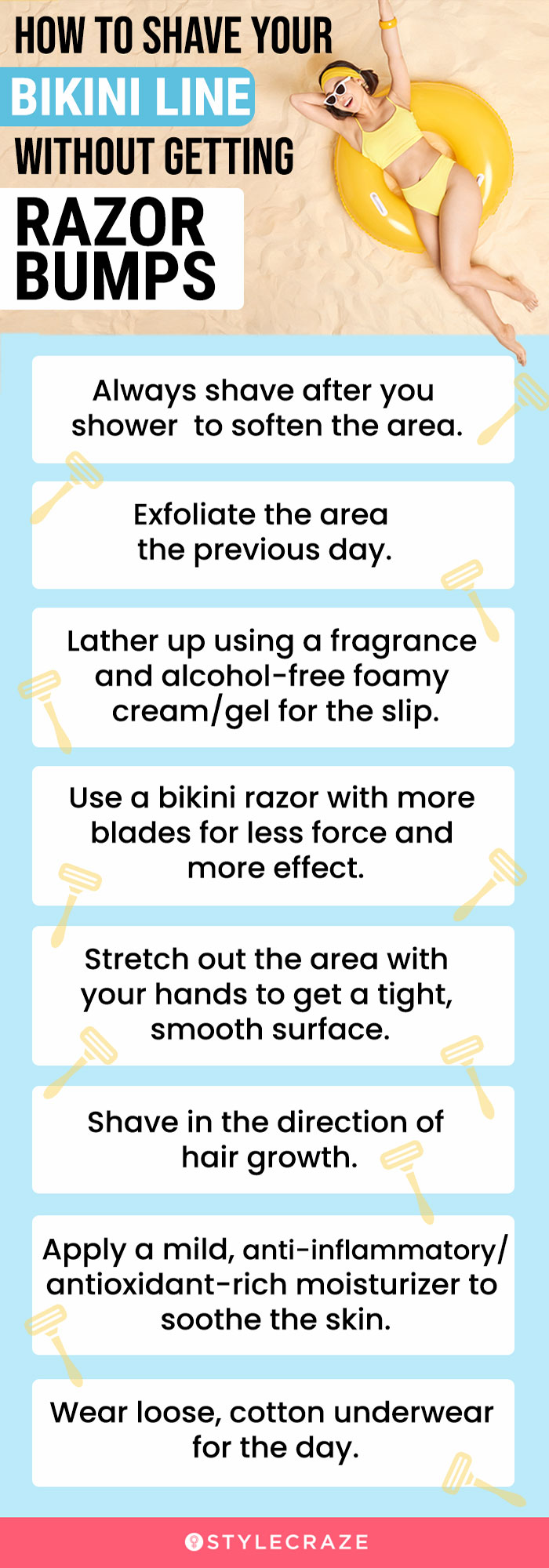 How To Shave Your Bikini Line [infographic]