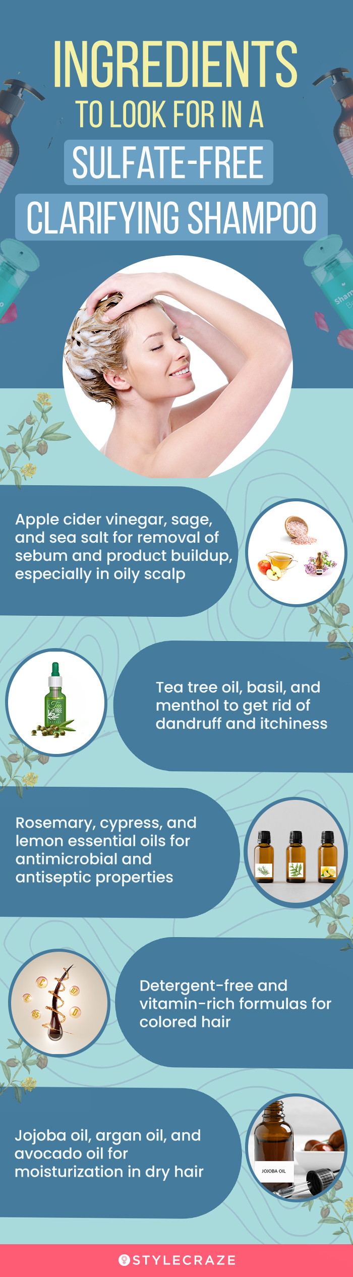 Ingredients To Look For In A Sulfate Free Shampoo (infographic)