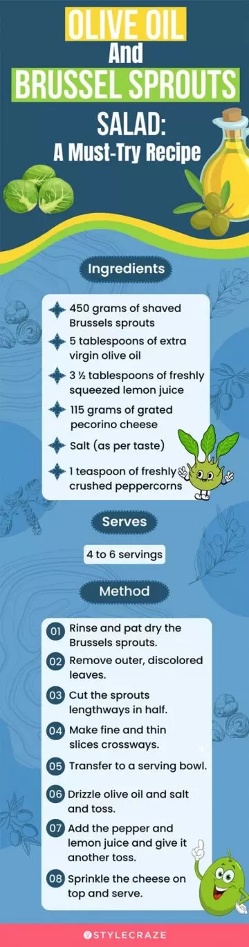 olive oil and brussel sprouts salad (infographic)