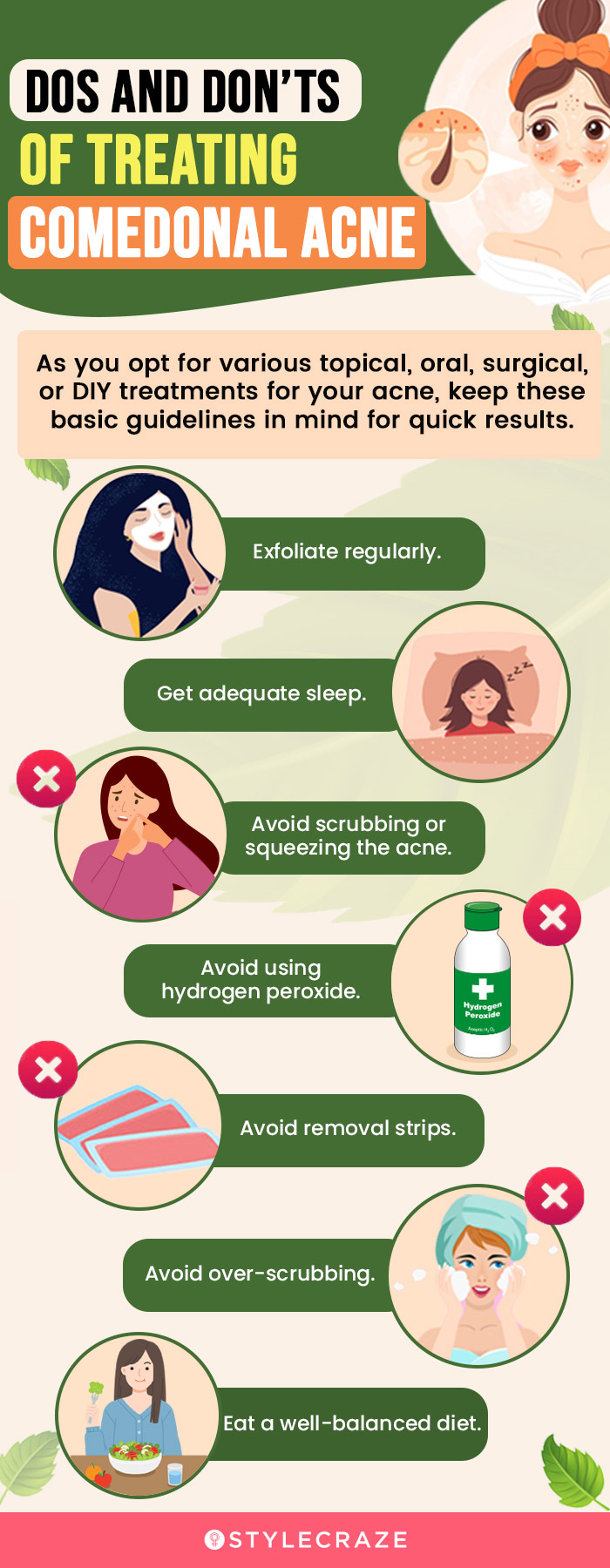 do and donts of treating comedonal acne [infographic]