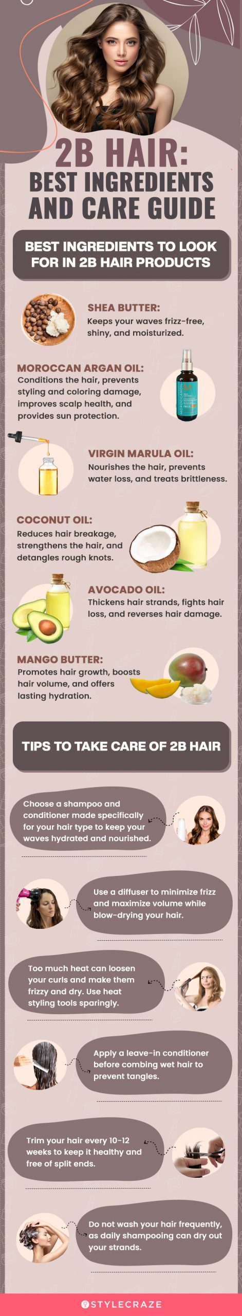 2B Hair: Best Ingredients And Care Guide [infographic]