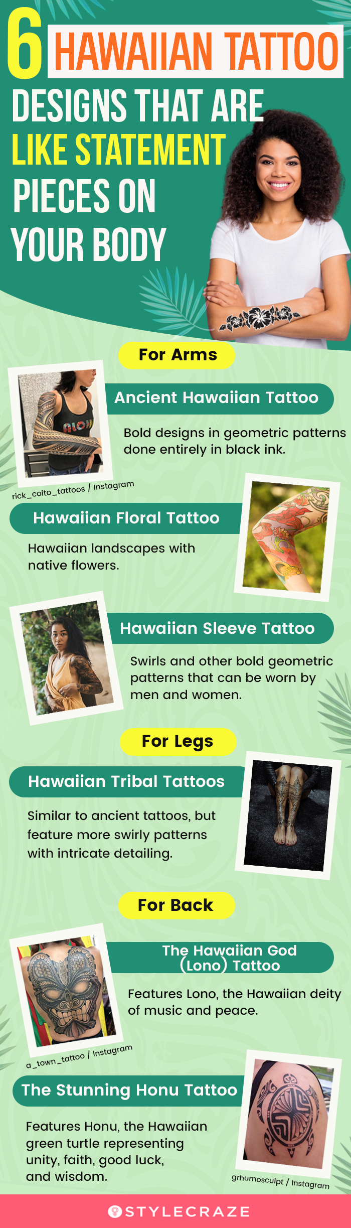 6 hawaiian tattoo designs that are like statement pieces on your body (infographic)