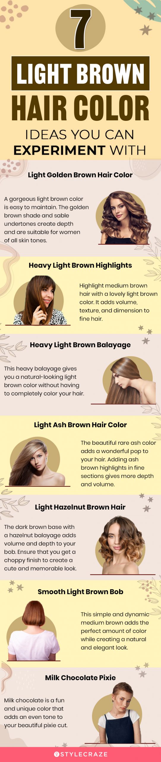 7 light brown hair color ideas you can experiment with (infographic)