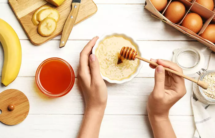 Banana, Honey, And Curd Hair Mask
