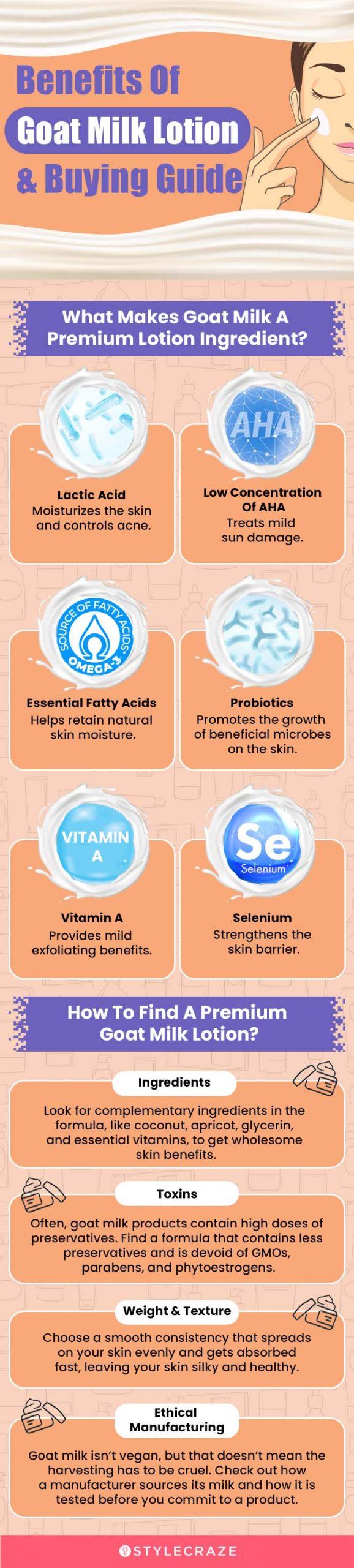 Benefits Of Goat Milk Lotion & Buying Guide (infographic)