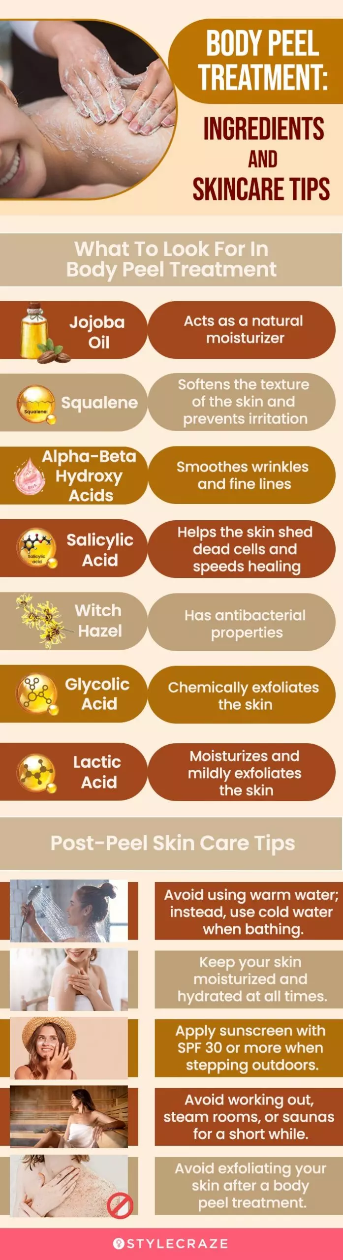 Body Peel Treatment: Ingredients To Look For And Post-Peel Skin Care Tips (infographic)