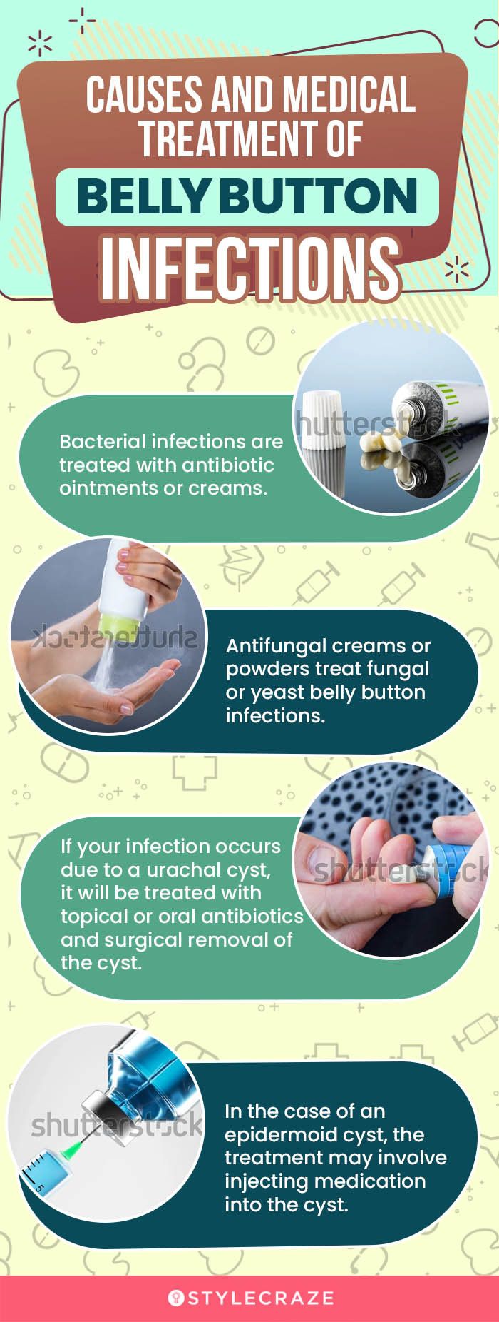 causes and medical treatment of belly button infections (infographic)