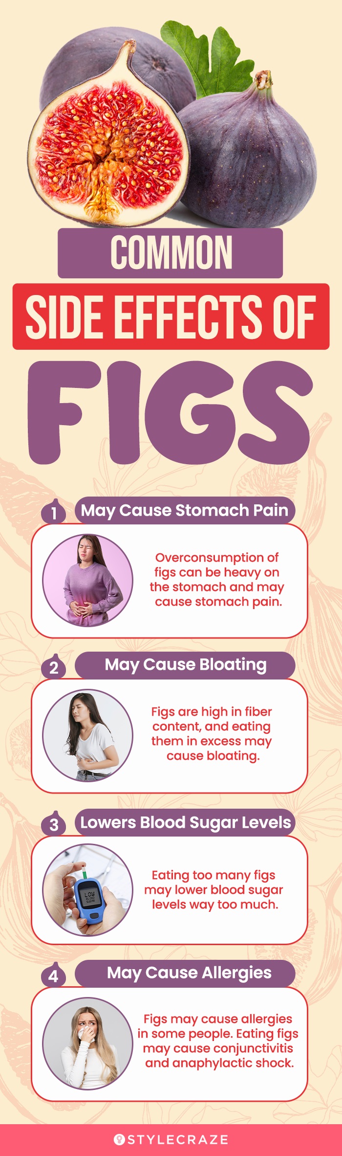 common side effects of figs (infographic)