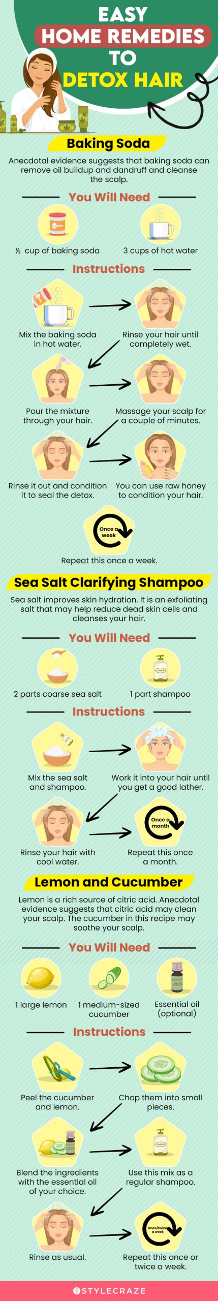 easy home remedies to detox hair [infographic]