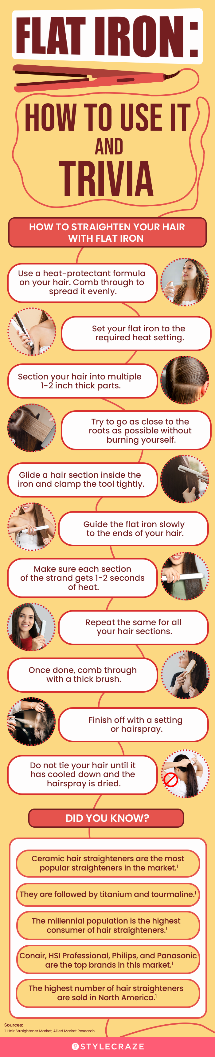 Flat Iron: How To Use It And Trivia Facts (infographic)