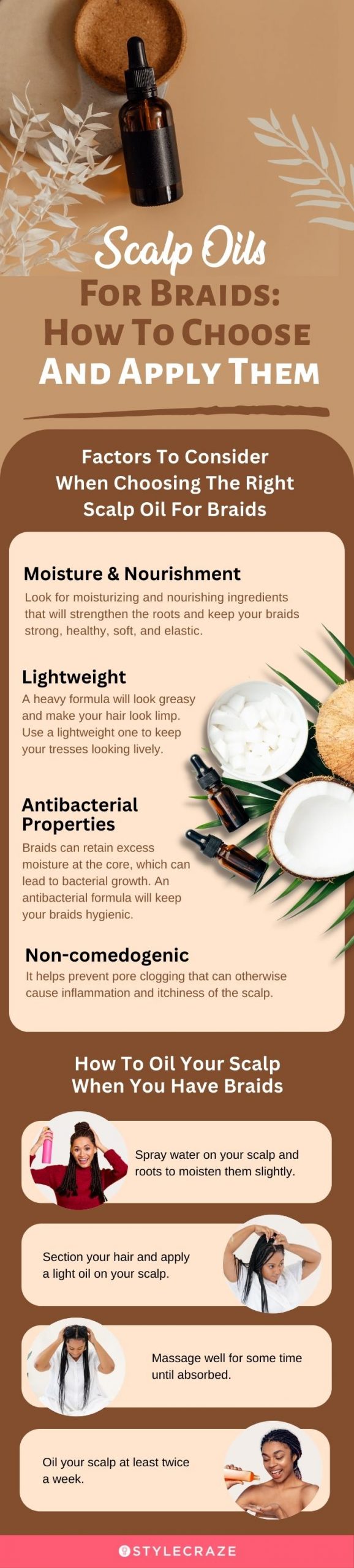 Scalp Oils For Braids: How To Choose And Apply Them (infographic)