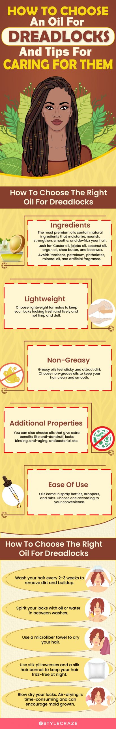 How To Choose An Oil For Dreadlocks [infographic]